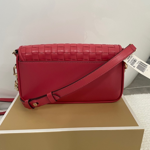 NWT MICHAEL KORS Bradshaw Small Leather Convertible Bag-Lt Berry Sorbet bag - Picture 4 of 10